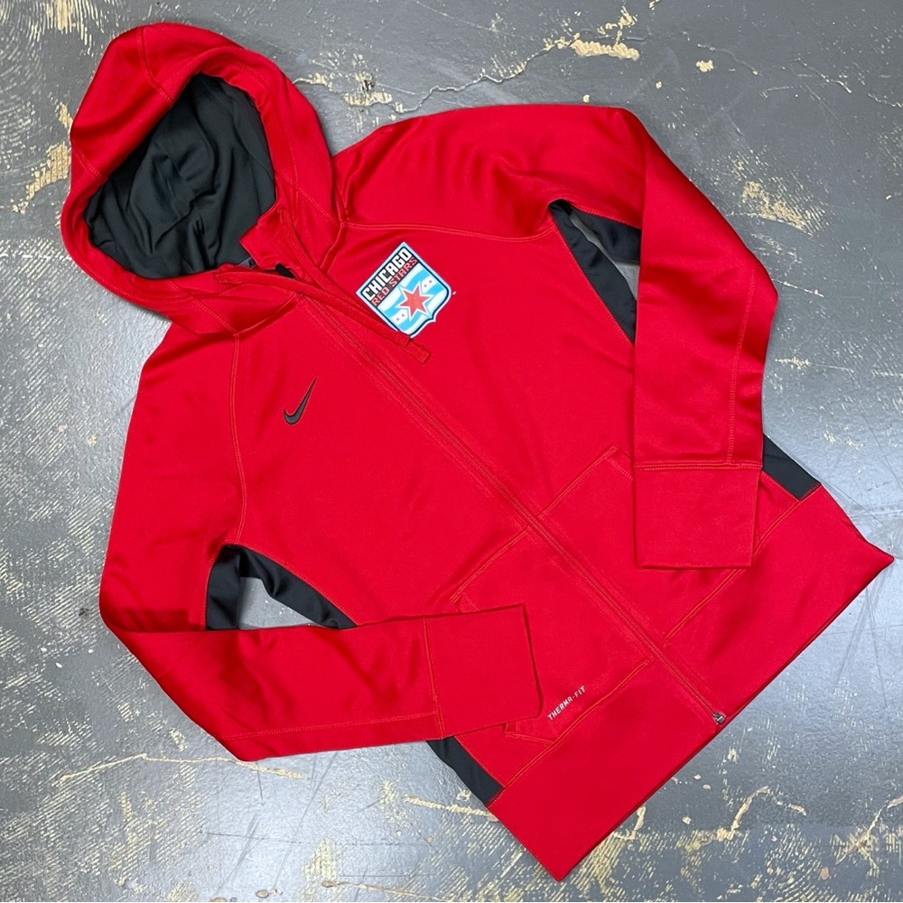 Nike Chicago Red Stars Full Zip Hooded Sweater Small 621952-656 Mallory Pugh